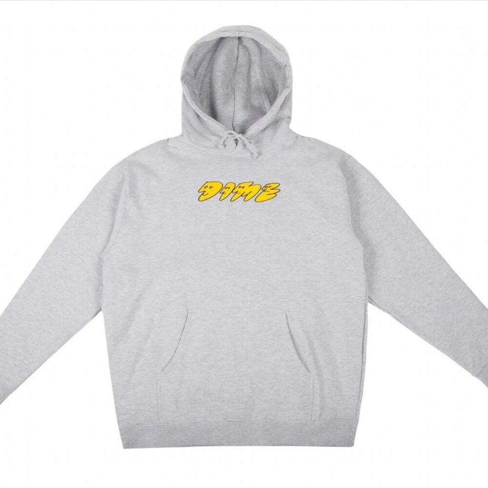 Dime MTL grey faces hoodie